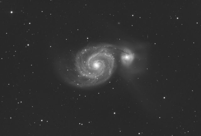 La galassia M 51 (NGC 5194) e NGC 5195)