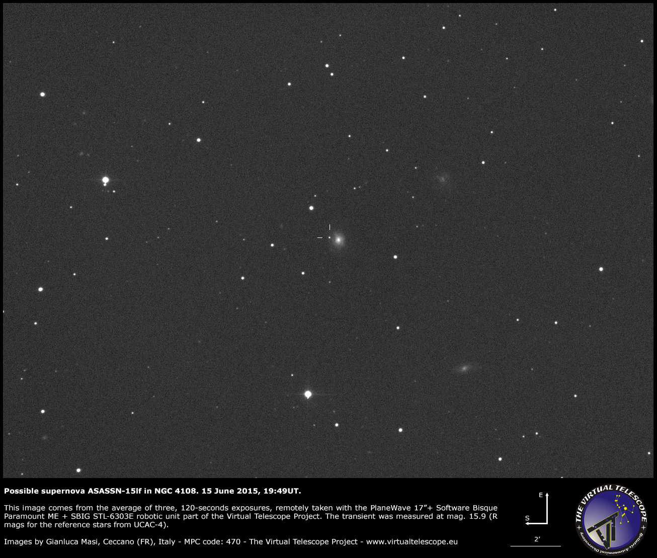 Scopri di più sull'articolo Supernova ASASSN-15lf in NGC 4108: un’immagine (15 giugno 2015)