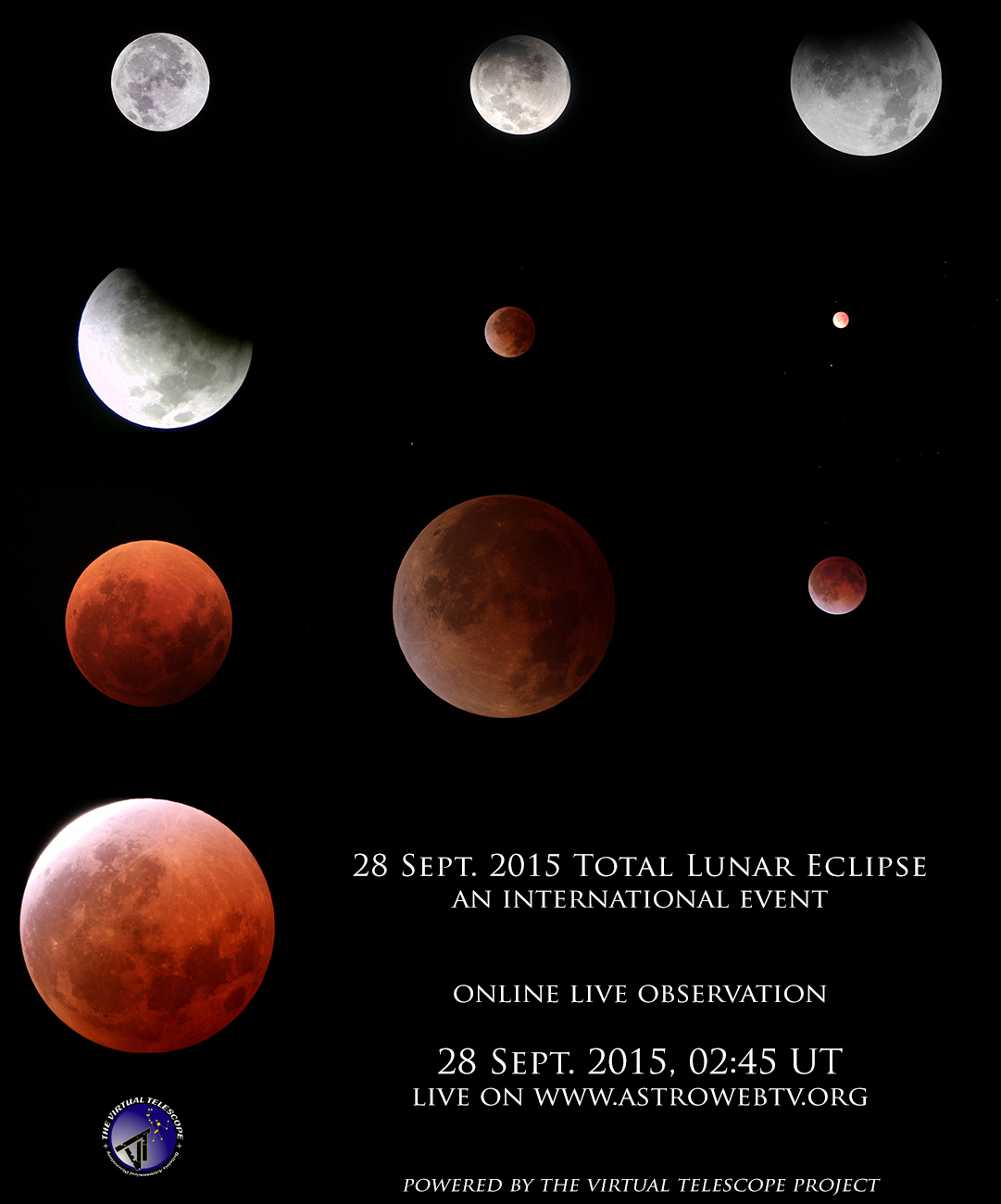 Al momento stai visualizzando 28 Settembre 2015: Eclissi Totale di Luna – evento live, online!