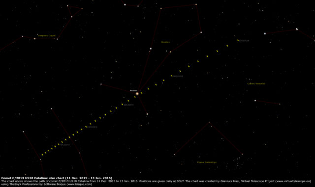 Scopri di più sull'articolo Cometa C/2013 US10 Catalina: dove e quando vederla