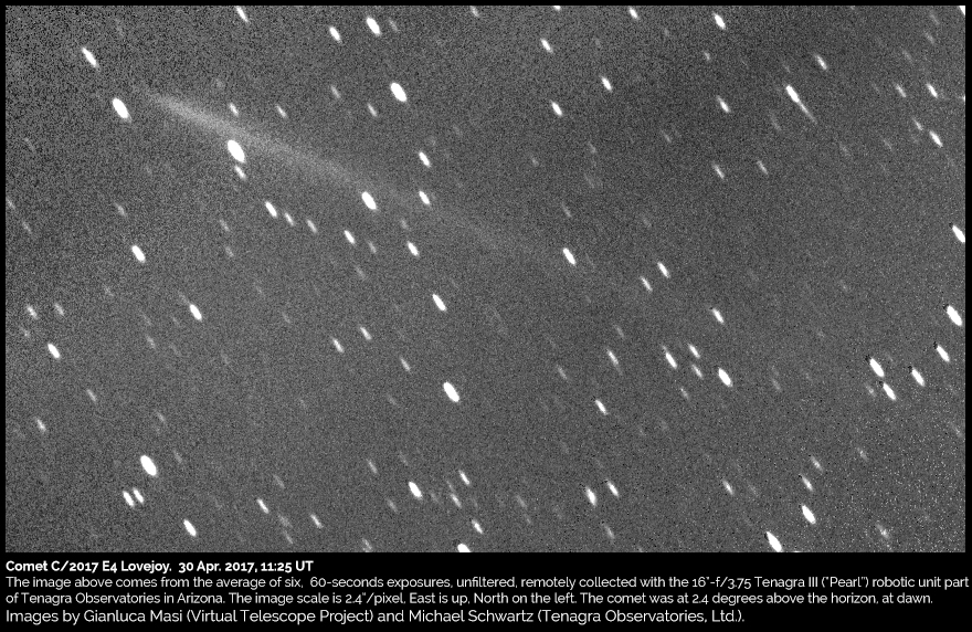 Al momento stai visualizzando Cometa C/2017 E4 Lovejoy: un’immagine estrema (30 Aprile 2017)