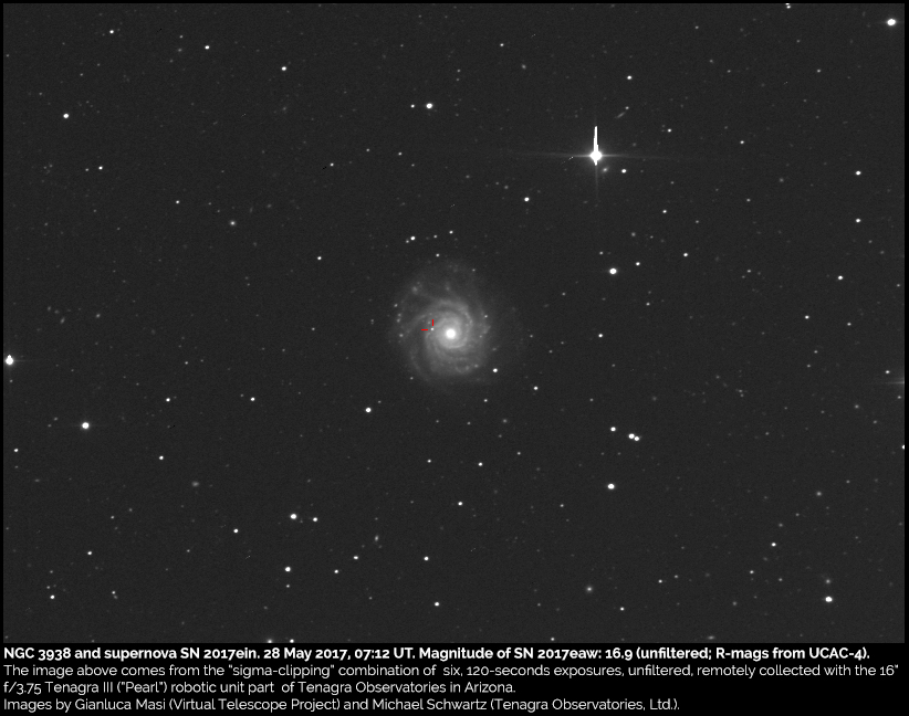 Al momento stai visualizzando NGC 3938 e la supernova SN 2017ein: 28 maggio 2017
