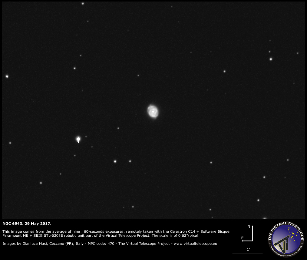 Scopri di più sull'articolo NGC 6543: un “occhio di gatto” nel cielo