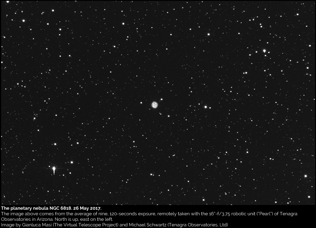 Scopri di più sull'articolo NGC 6818 – una piccola gemma nel cuore del Sagittario