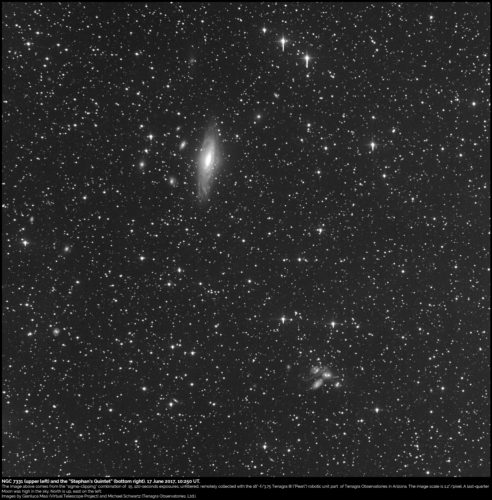 Scopri di più sull'articolo NGC 7331 e il “Quintetto di Stephan”: un meraviglioso pezzetto di cielo
