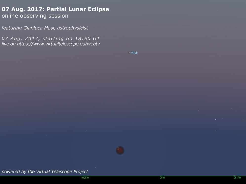 Al momento stai visualizzando 07 agosto 2017 eclissi parziale di Luna – osservazione online
