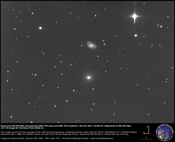 Scopri di più sull'articolo Supernova SN 2017fgc in NGC 474: un’immagine (28 luglio 2017)