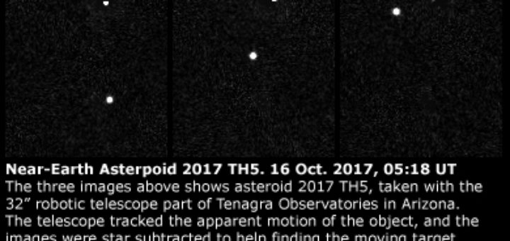 Asteroide Near-Earth 2017 TH5: 16 Ottobre 2017