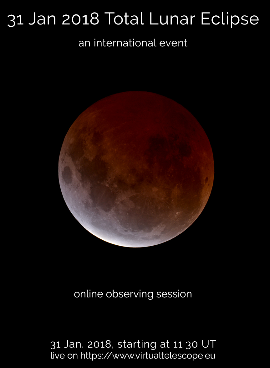 Scopri di più sull'articolo 31 gennaio 2018, eclissi totale di Luna – evento in diretta, online!