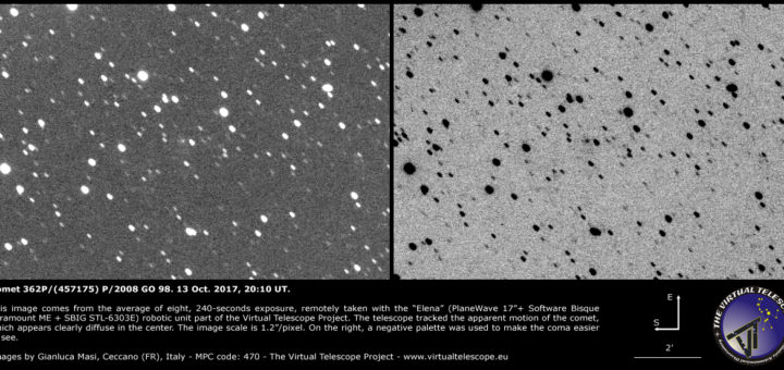 La cometa 362P/(457175) P/2008 GO98: 13 Ottobre 2017