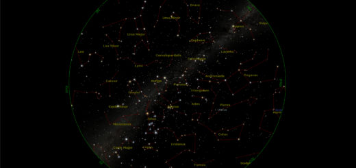 Il cielo visibile il 15 gennaio 2018, alle ore 20:30, calcolato per Roma