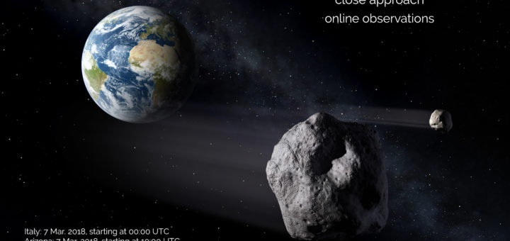 Passaggio asteroide 2017 VR12: poster dell'evento
